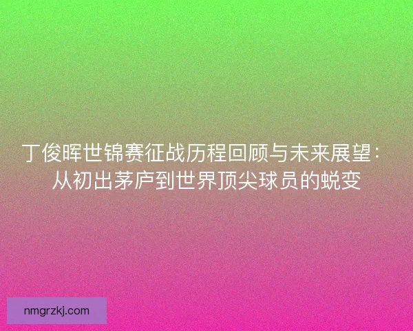 丁俊晖世锦赛征战历程回顾与未来展望：从初出茅庐到世界顶尖球员的蜕变