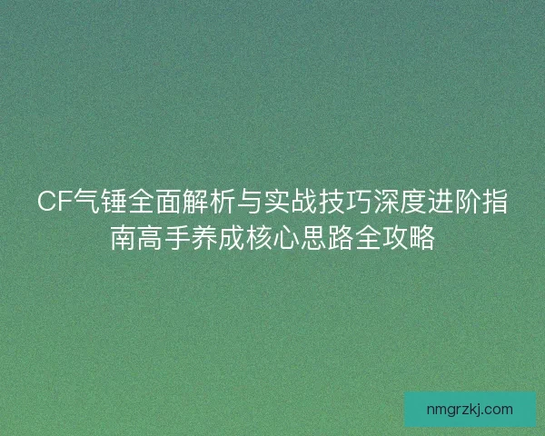 CF气锤全面解析与实战技巧深度进阶指南高手养成核心思路全攻略