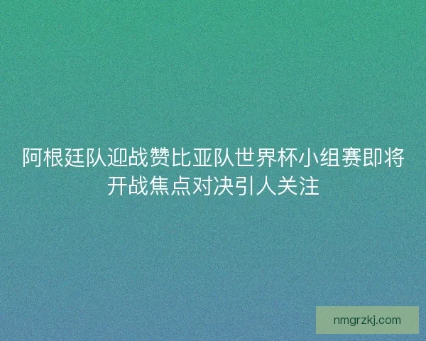 阿根廷队迎战赞比亚队世界杯小组赛即将开战焦点对决引人关注